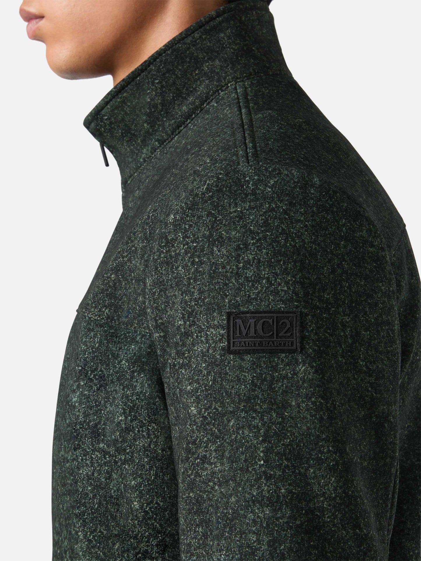 Giacca termica Byron con stampa effetto lana grigio melange