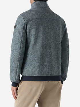 Thermojacke Byron mit melange-blauem Wollmuster
