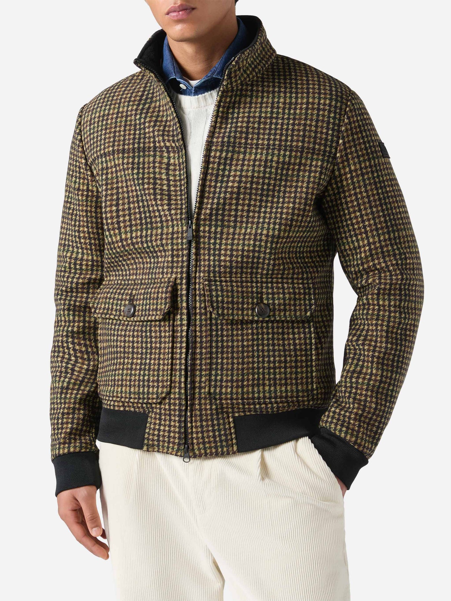 Thermojacke Byron mit Hühnerpiek-Print