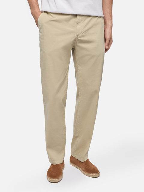 Beige cotton pants Calais with drawstring - MC2 Saint Barth