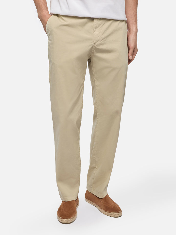 Beige cotton pants Calais with drawstring - MC2 Saint Barth