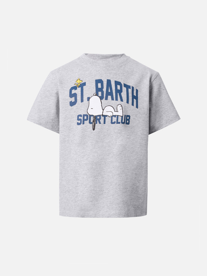 Cameron cotton T-shirt in grey with Snoopy St. Barth Sport Club print | PEANUTS SPECIAL EDITION