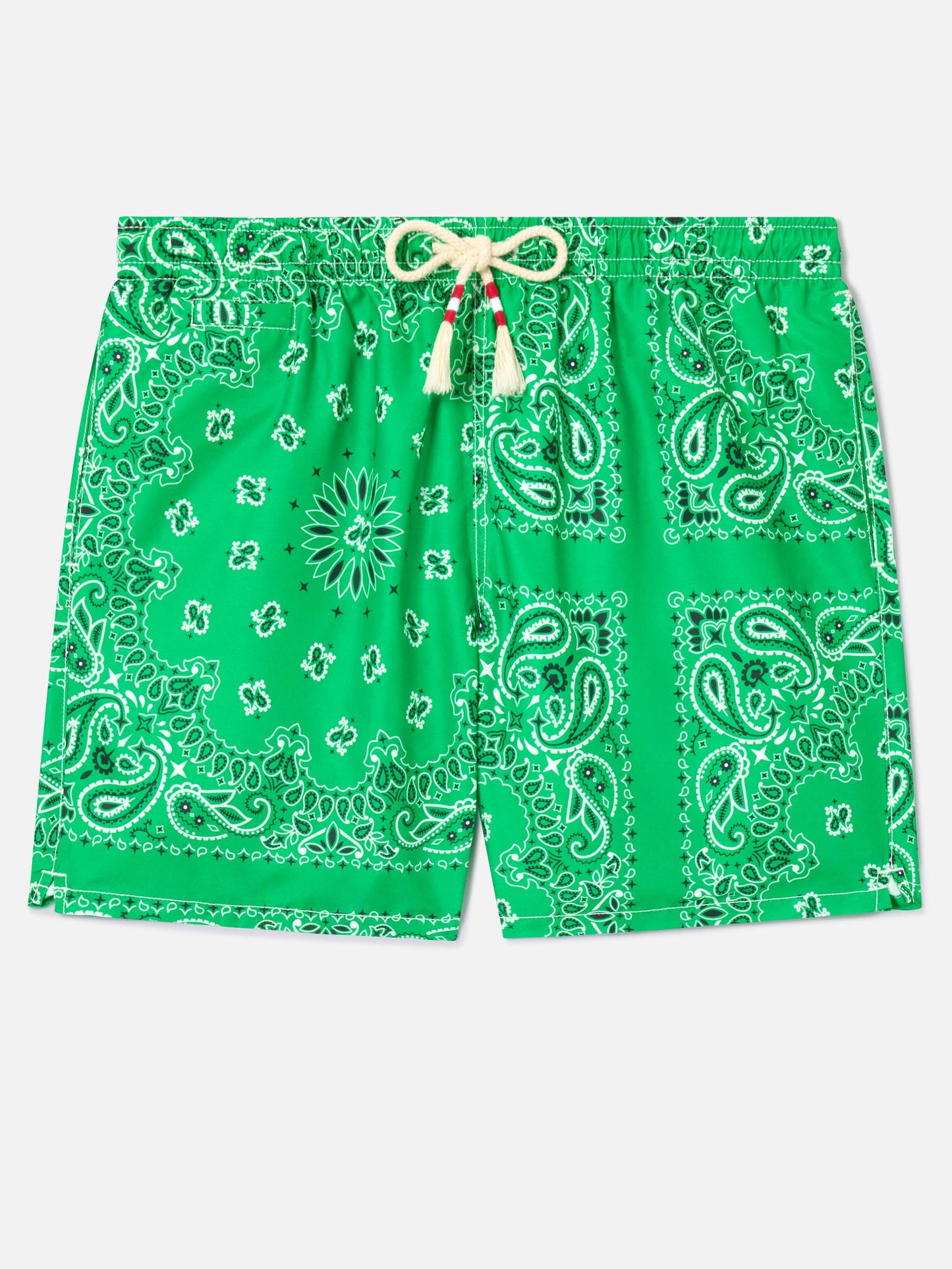 Green bandana Caprese swim shorts