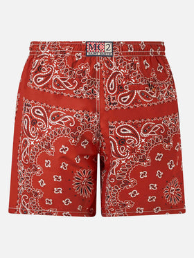 Man swim shorts with bandanna print - MC2 Saint Barth