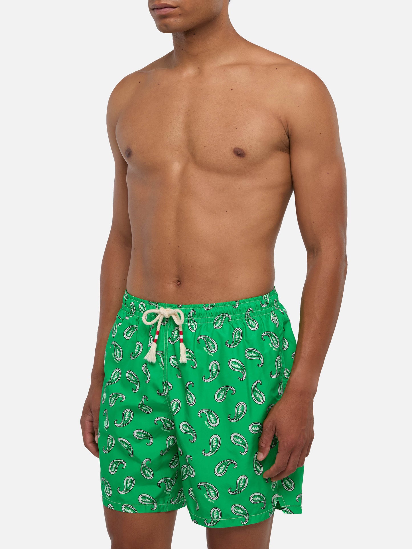 Costume mare Caprese stampa paisley verde