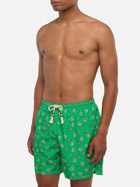 Costume mare Caprese stampa paisley verde