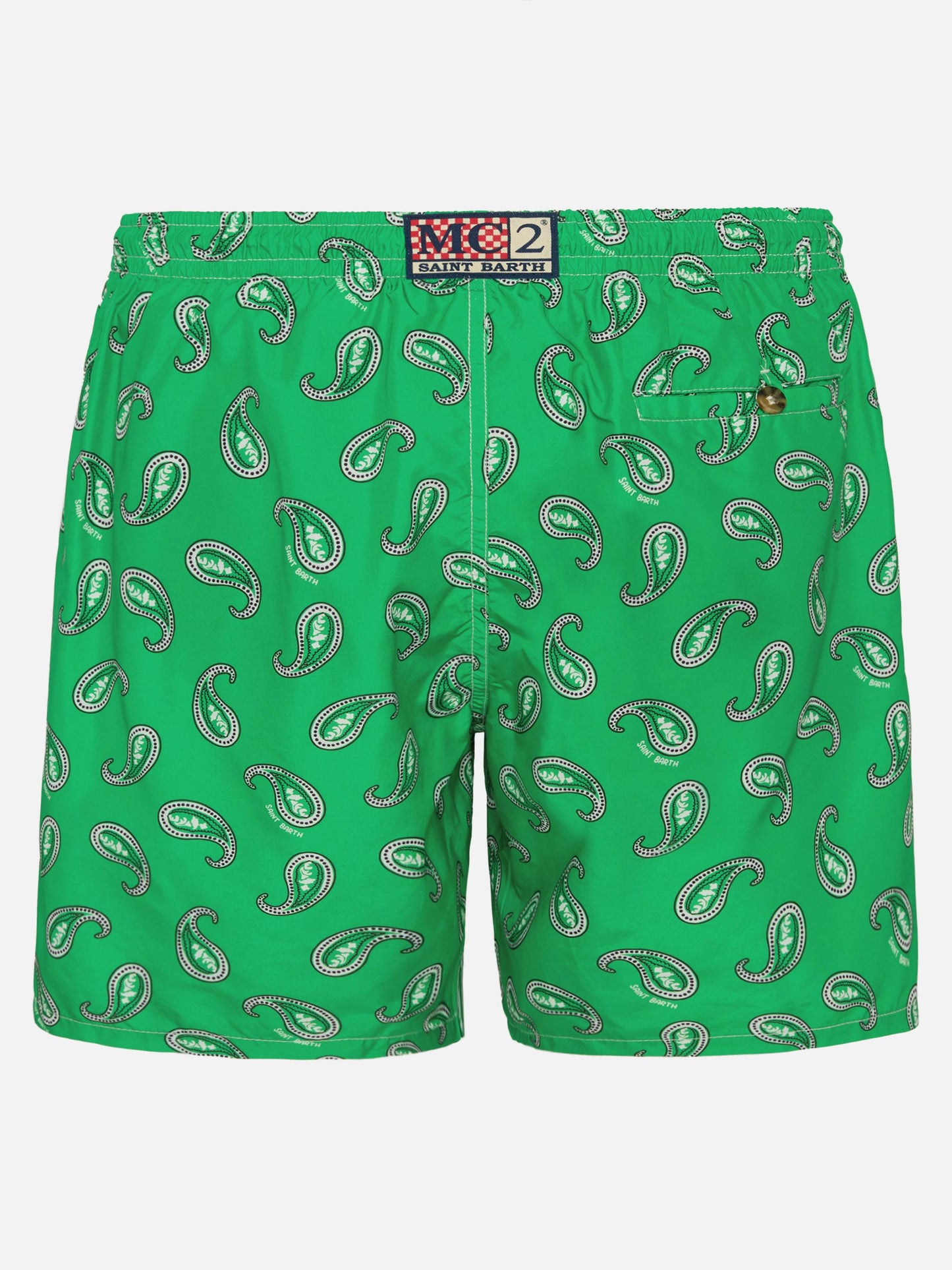 Costume mare Caprese stampa paisley verde