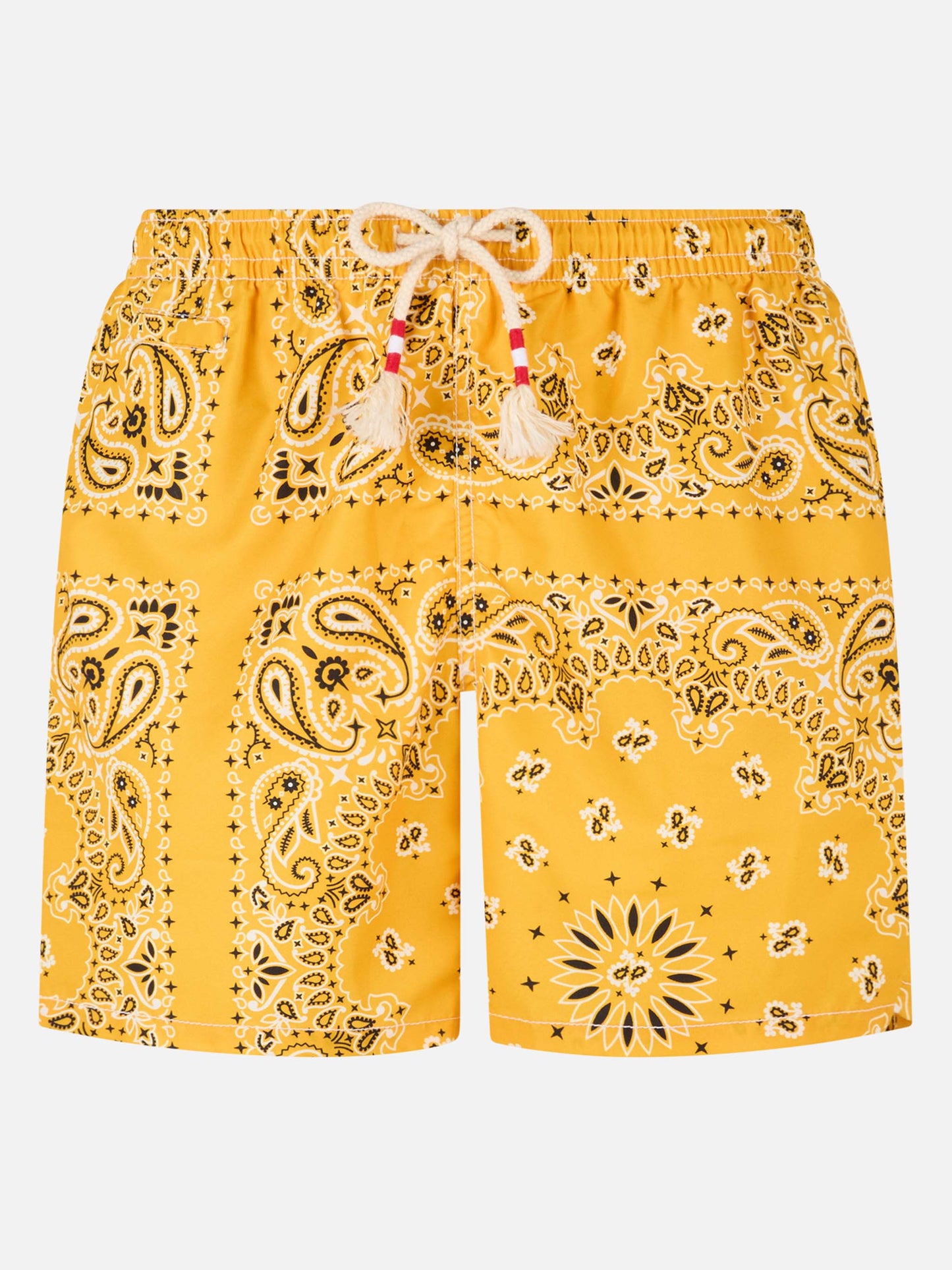 Costume mare Caprese stampa bandana ocra