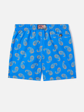 Bañador corto para niño con estampado paisley Bluette 