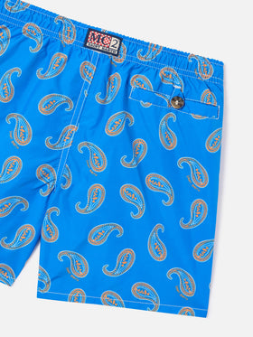 Bañador corto para niño con estampado paisley Bluette 