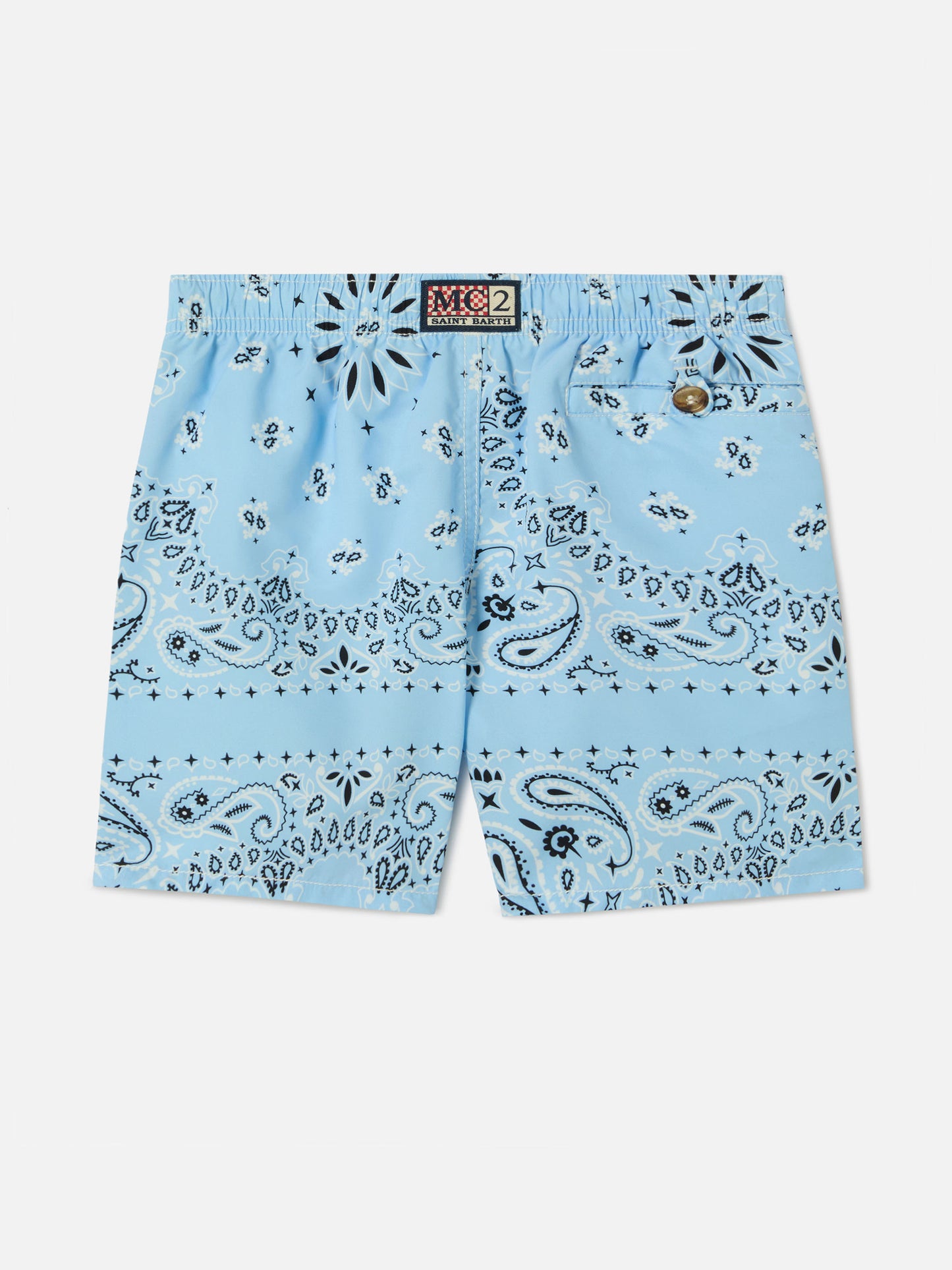 Caprese Jr Badeshorts mit hellblauem Bandana-Print 