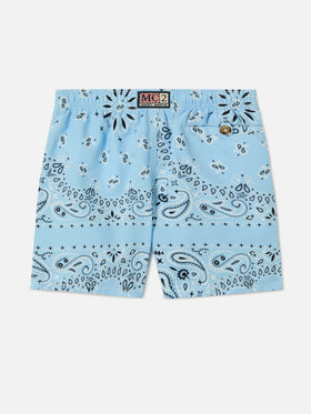Caprese Jr Badeshorts mit hellblauem Bandana-Print 