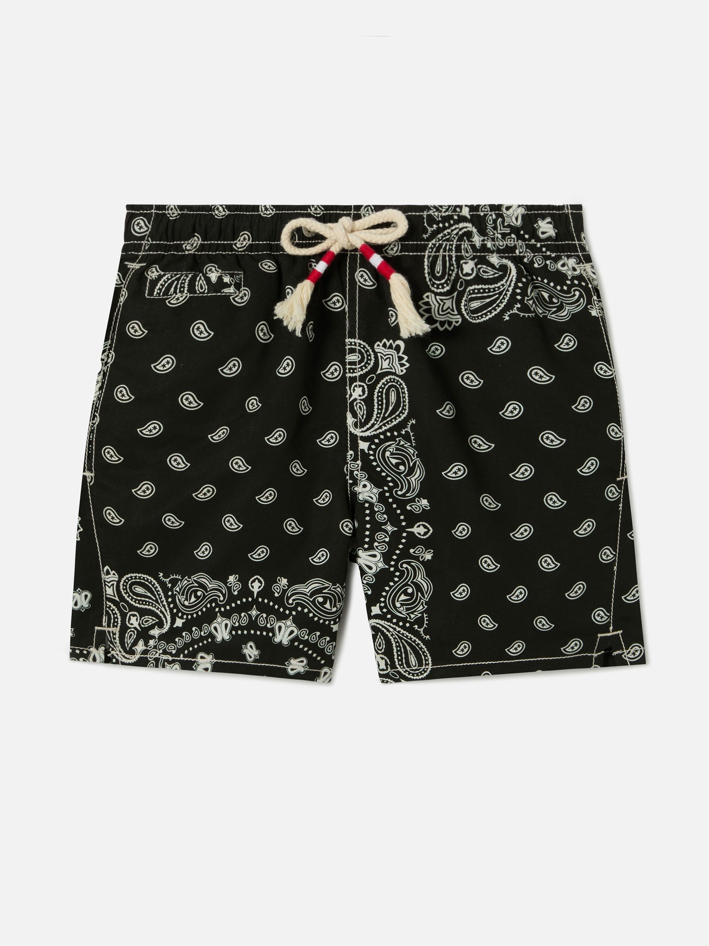 Caprese Jr Badeshorts mit schwarzem Bandana-Print 