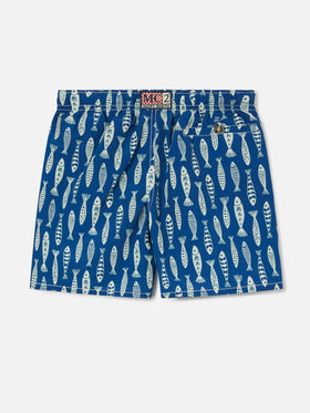 Caprese Jr swim shorts with sardine print