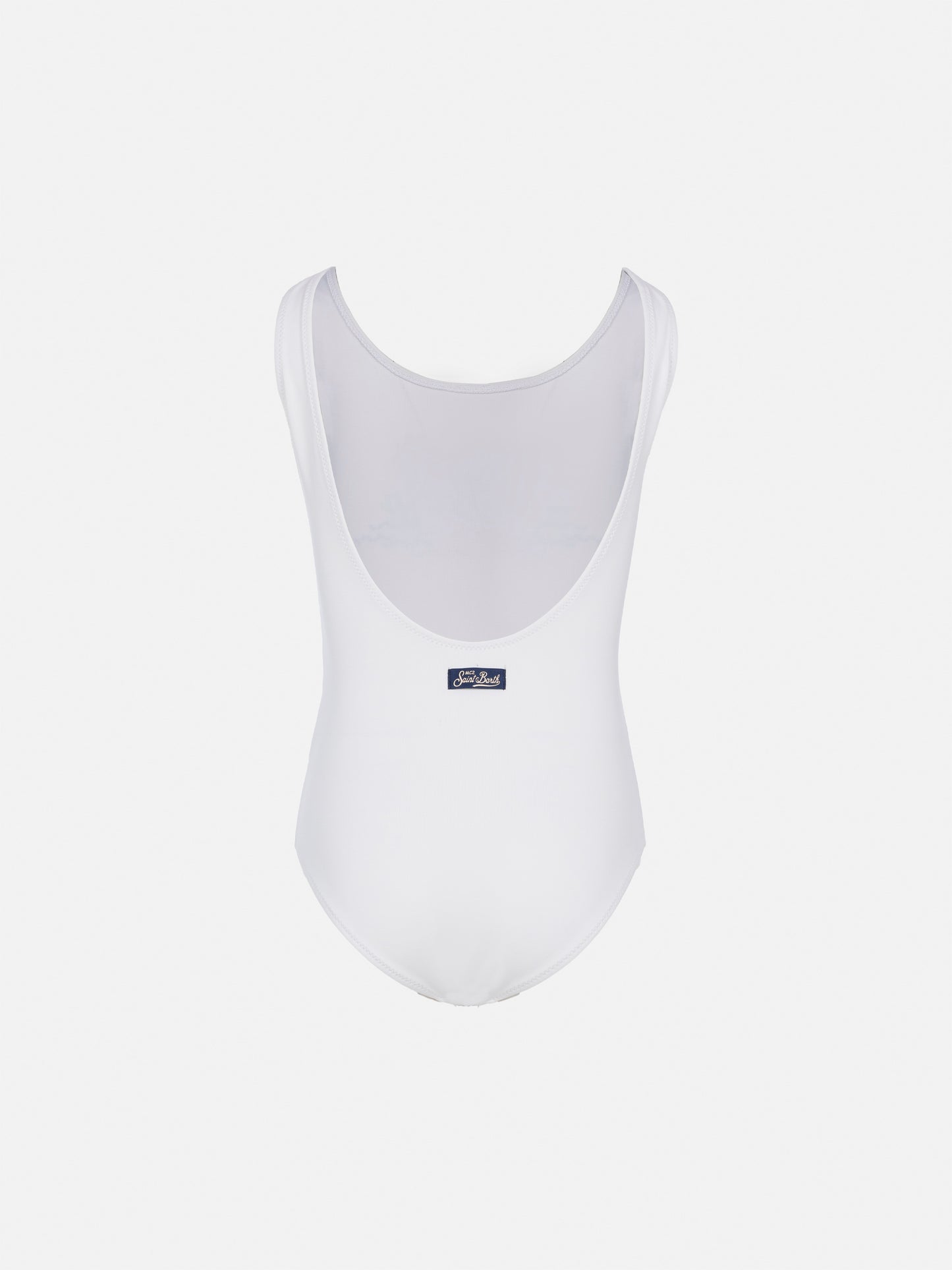 Cara one-piece swimsuit with St. Barth sunset rhinestone design - MC2 Saint Barth