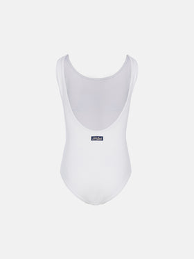 Cara one-piece swimsuit with St. Barth sunset rhinestone design - MC2 Saint Barth