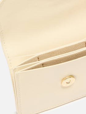 Porte-cartes en cuir blanc 