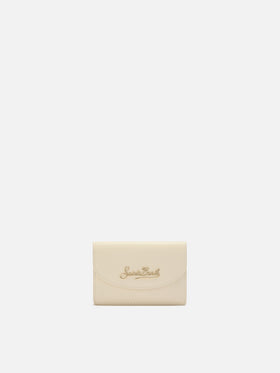 Porte-cartes en cuir blanc 