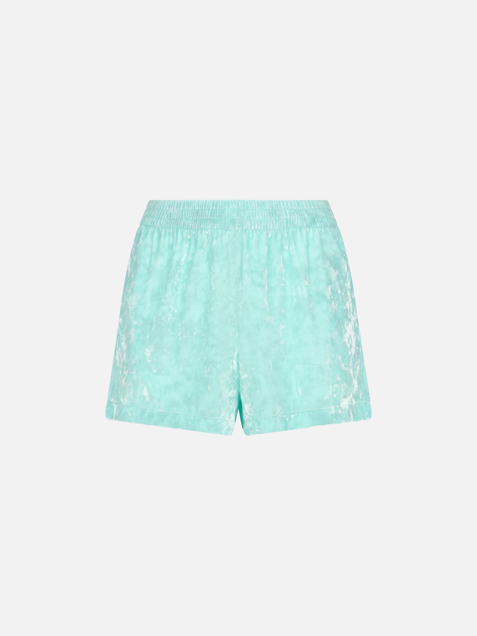 Woman water green chenille pull up shorts Cate - MC2 Saint Barth
