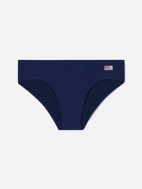 Slip de baño azul marino liso Cayo 