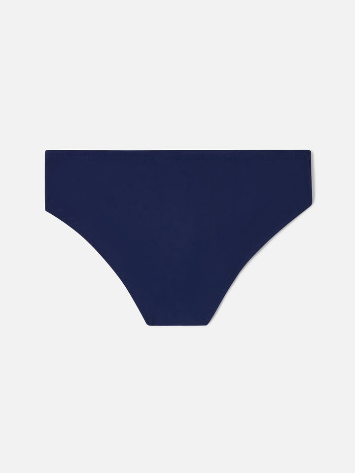 Slip de baño azul marino liso Cayo 