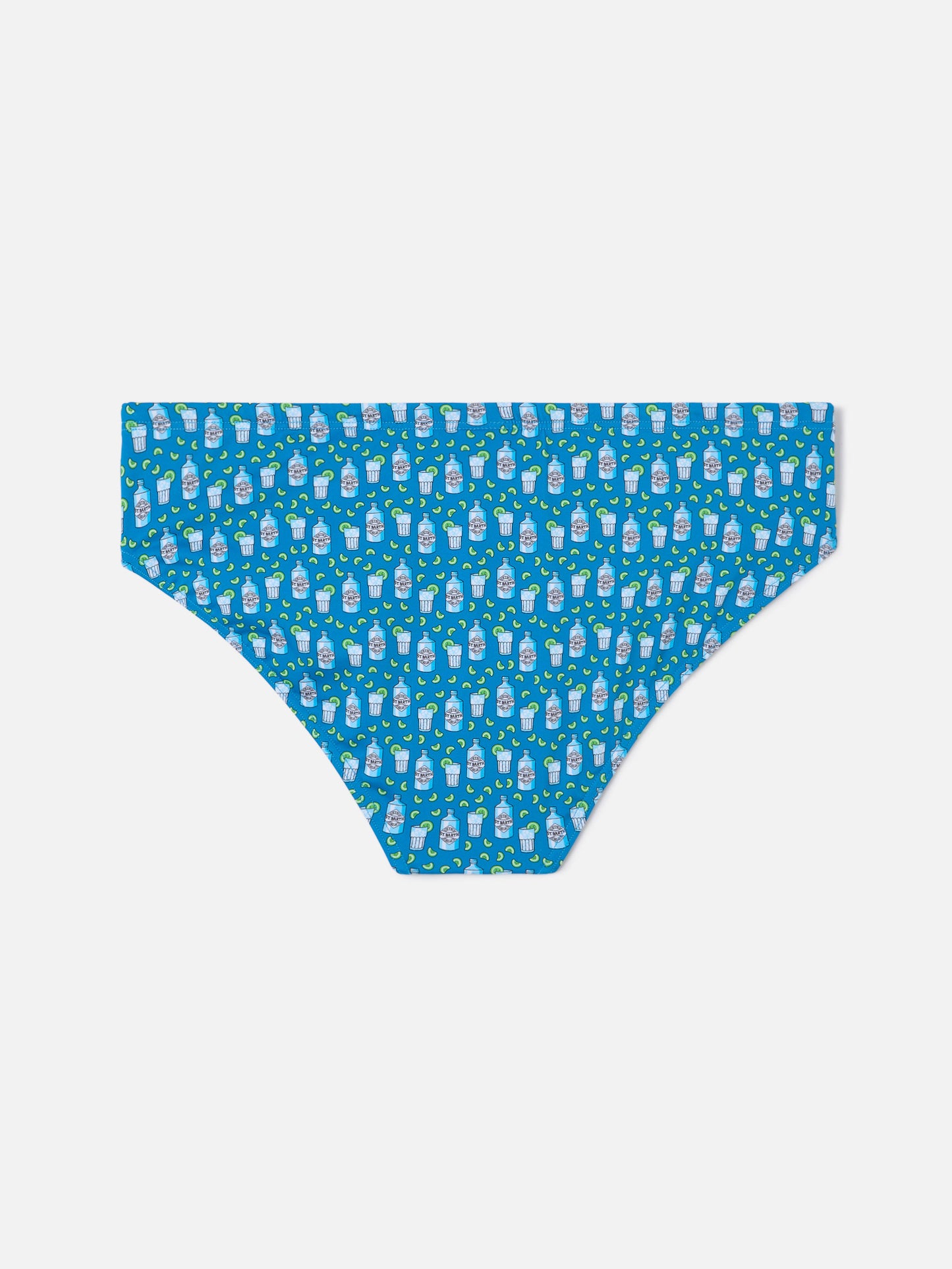 Slip de bain Cayo bleu marine avec imprimé cocktail all-over 