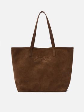 Sac City regular en daim marron 