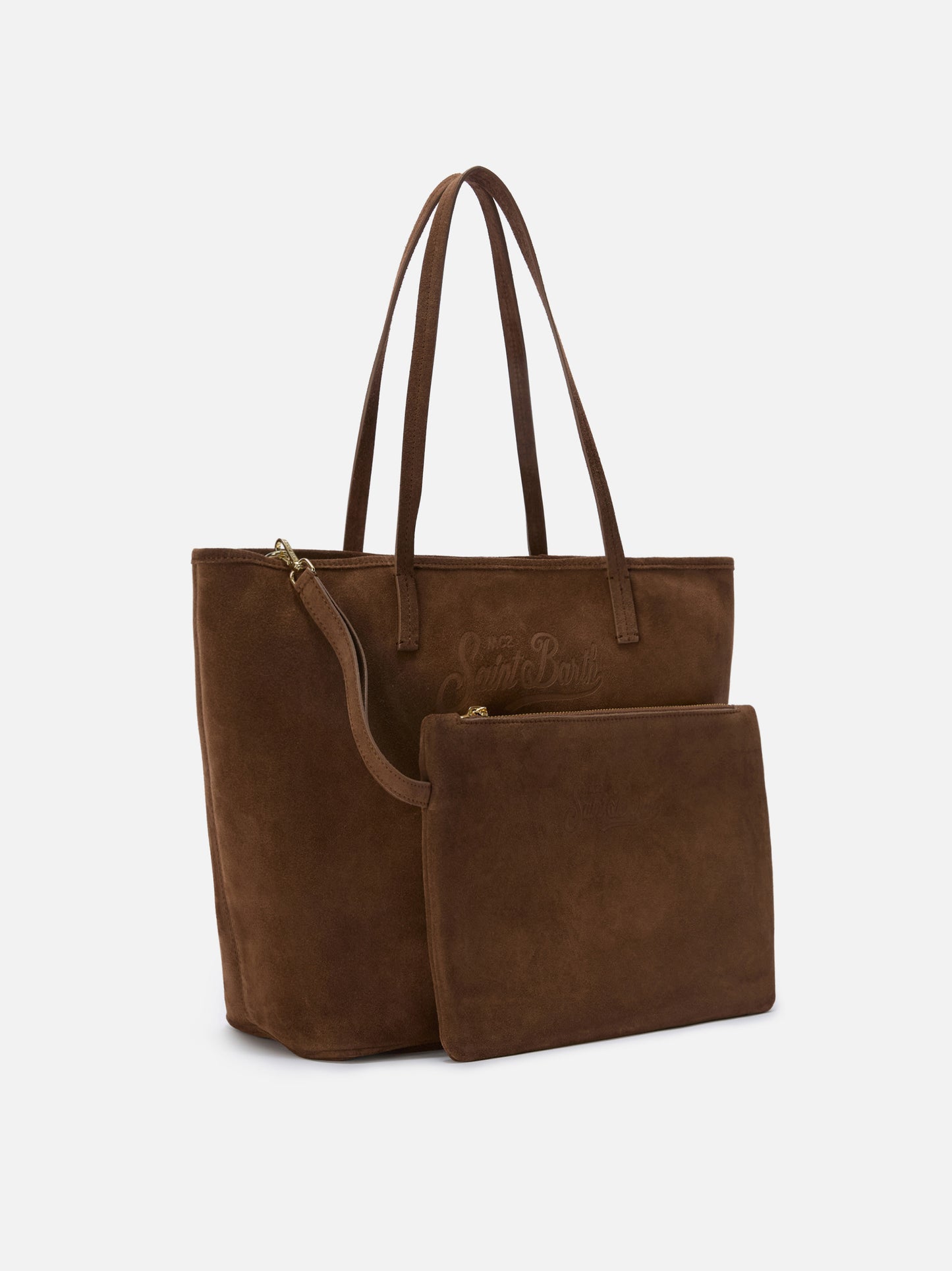 Sac City regular en daim marron 