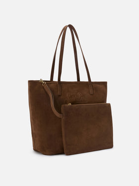 Sac City regular en daim marron 