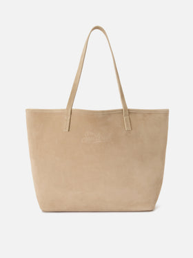 Bolso City regular de ante beige 