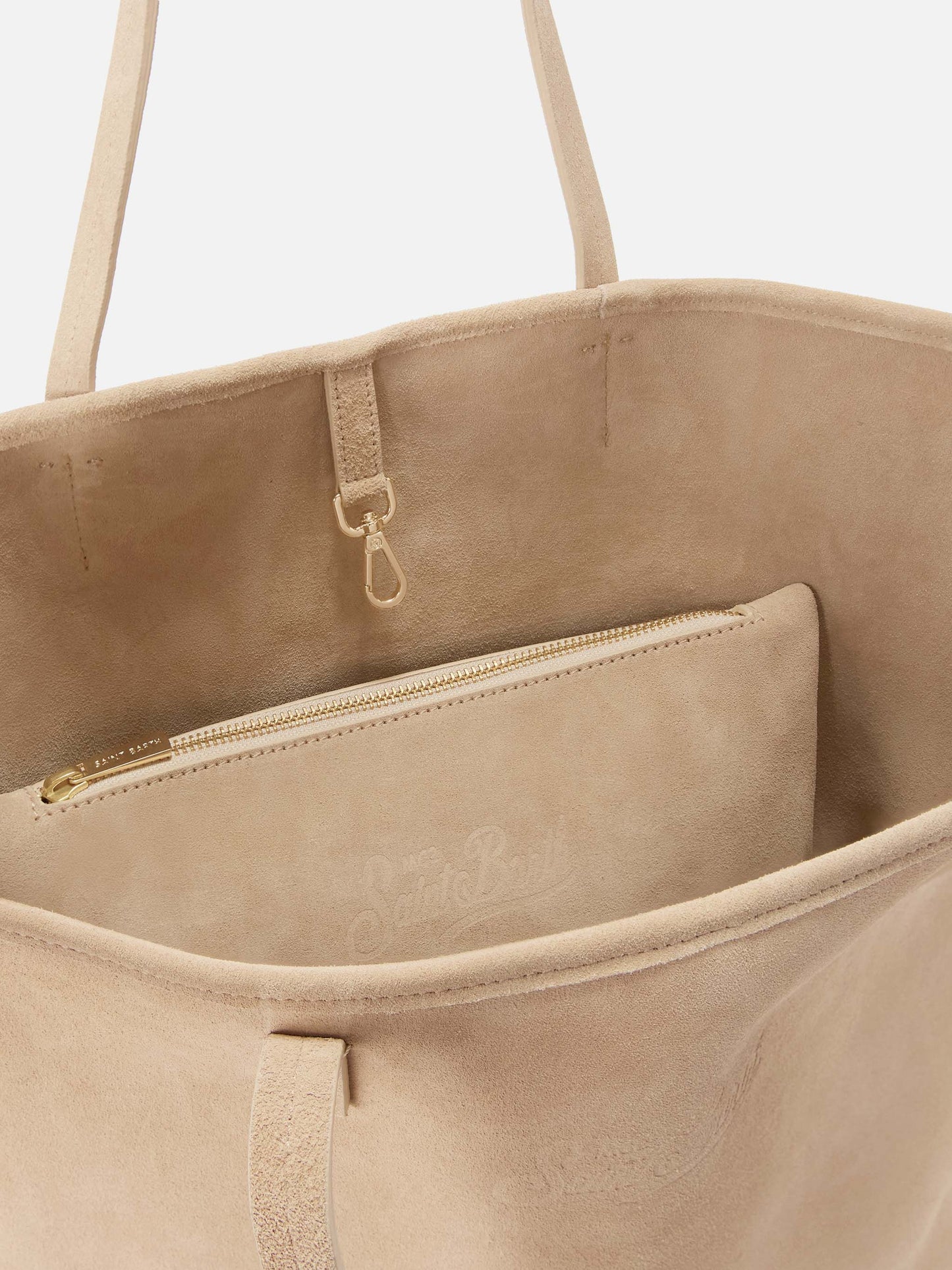 Bolso City regular de ante beige 