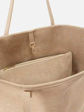 Bolso City regular de ante beige 