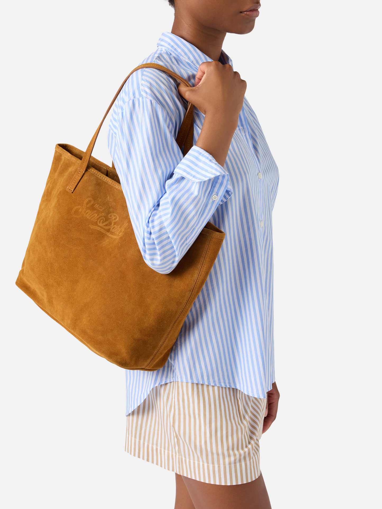 Sac City regular en daim camel 