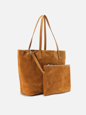 Sac City regular en daim camel 