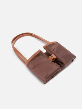 Sac Brown City medium en nylon 