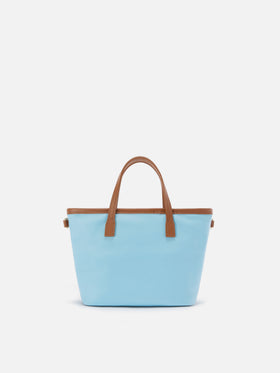 Bolso mini City de nailon azul claro 