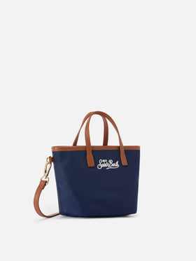 Mini sac City en nylon bleu marine 
