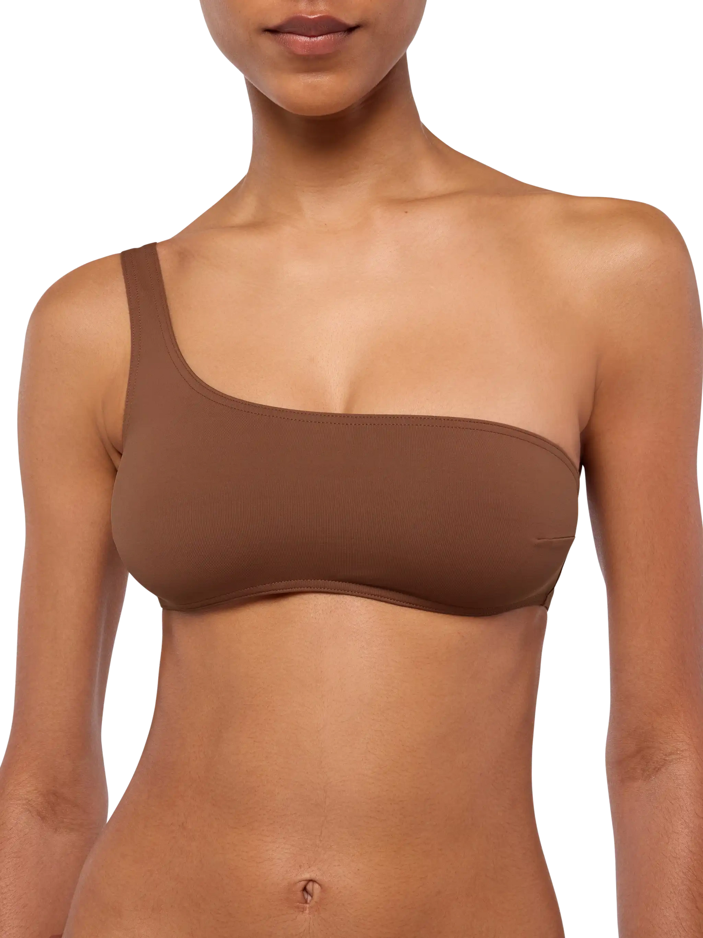 Celestine brown one-shoulder bralette top - MC2 Saint Barth