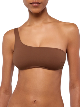 Celestine brown one-shoulder bralette top - MC2 Saint Barth