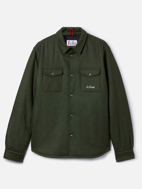 Sobrecamisa verde Wooly Chalet con bordado St. Barth 