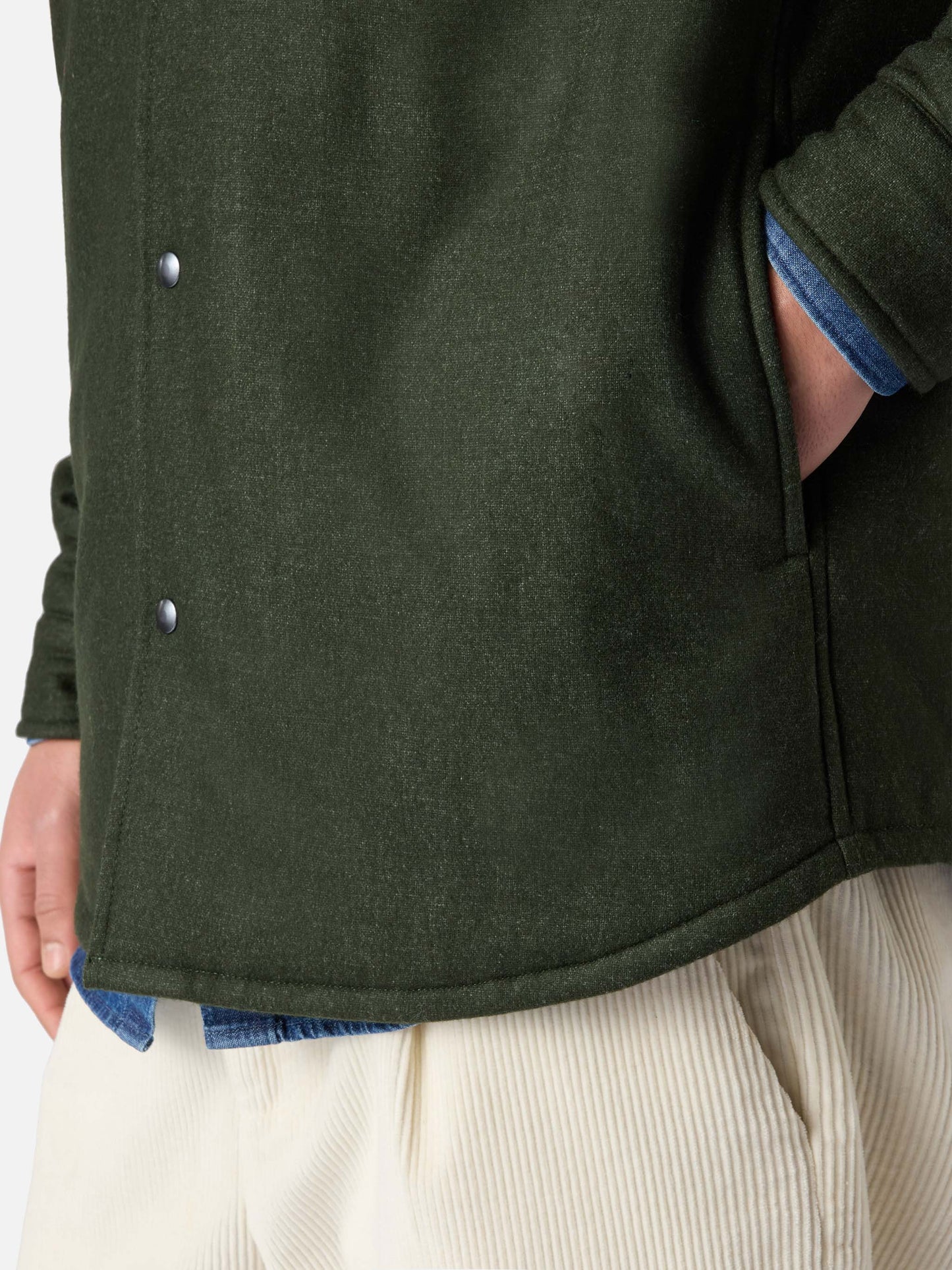 Sobrecamisa verde Wooly Chalet con bordado St. Barth 