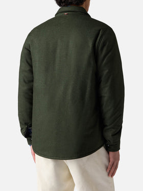 Sobrecamisa verde Wooly Chalet con bordado St. Barth 