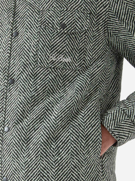 Sobrecamisa Chalet de tejido técnico con estampado de espiga 