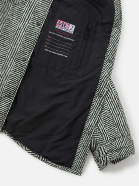 Sobrecamisa Chalet de tejido técnico con estampado de espiga 