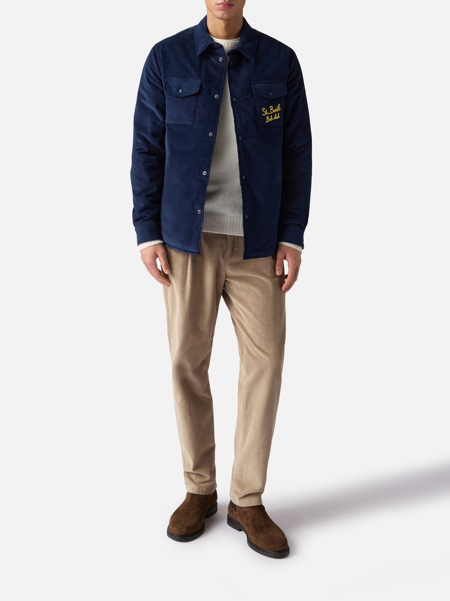 Overshirt Chalet with pocket and St. Barth Bob Club embroidery
