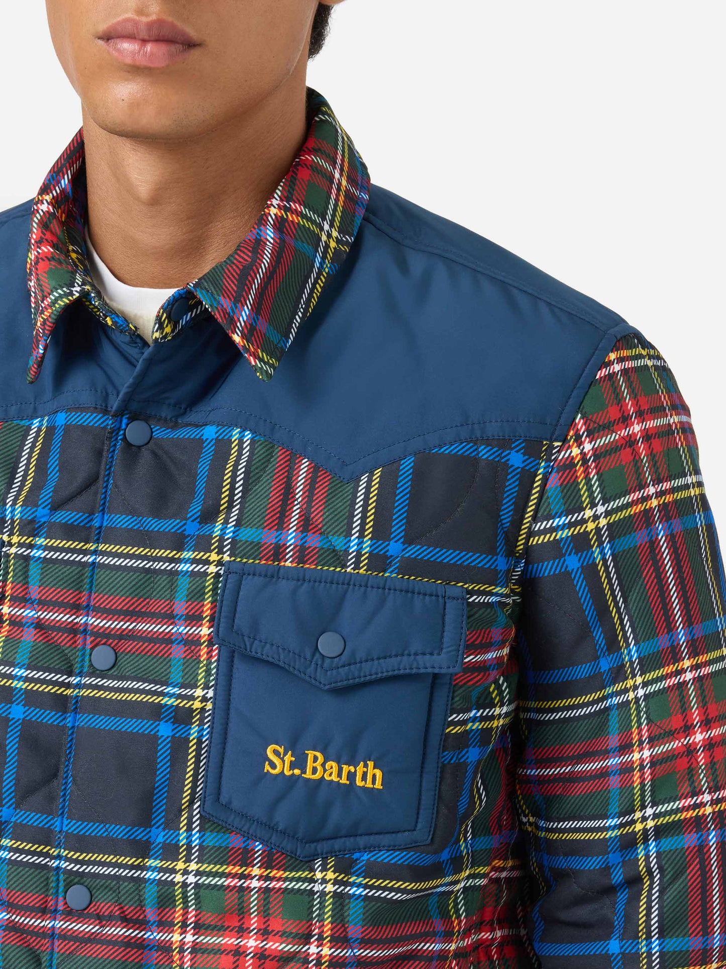 Sobrecamisa acolchada de tartán Chalet 