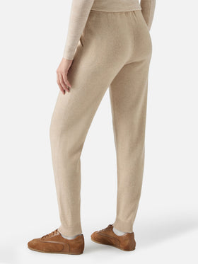 Blended cashmere jogger pants Charlie in beige
