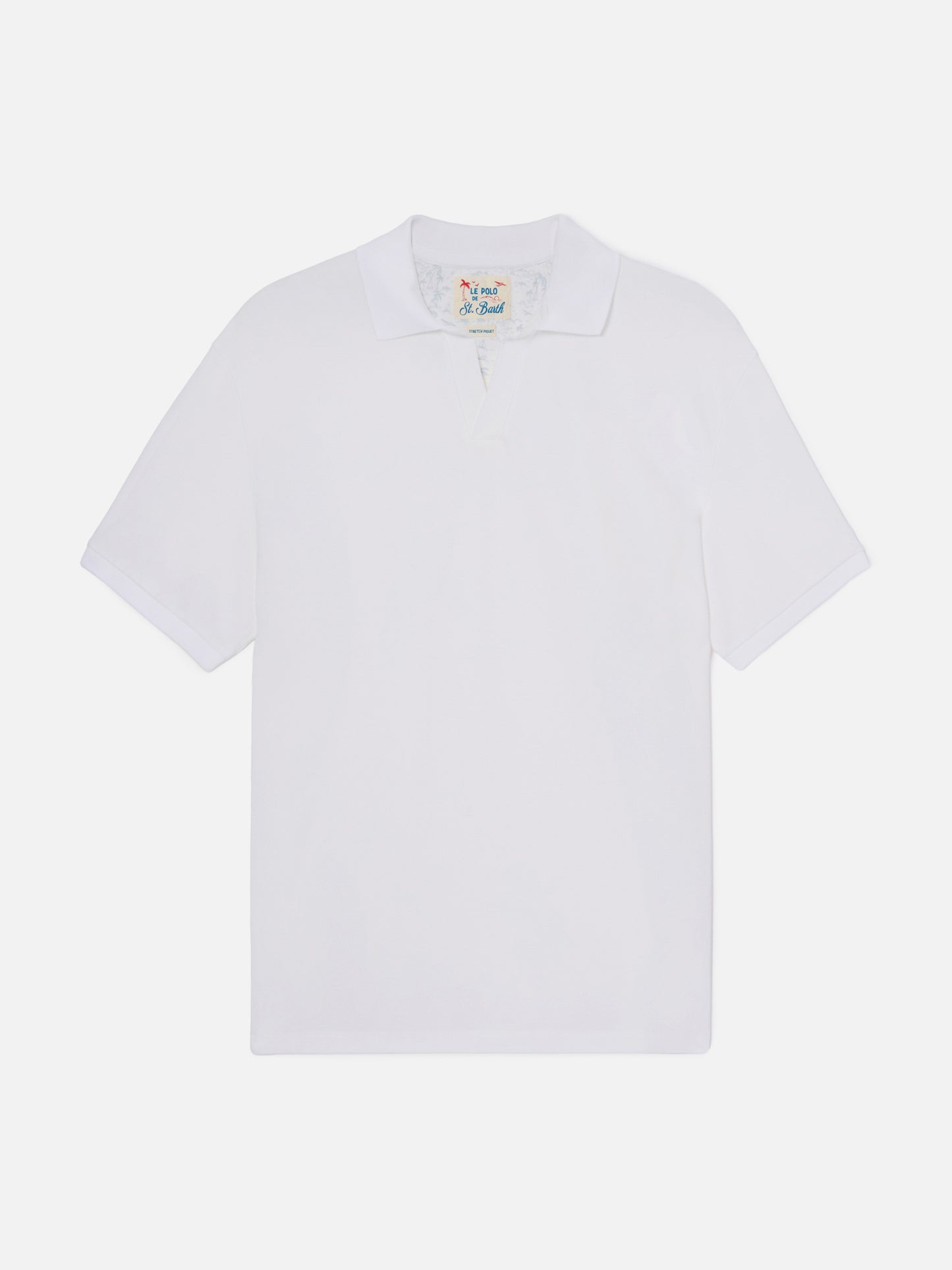 Polo Charles en piqué de algodón blanco 