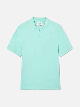 Polo Charles en piqué de algodón verde menta 