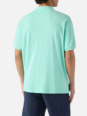 Polo Charles en piqué de algodón verde menta 